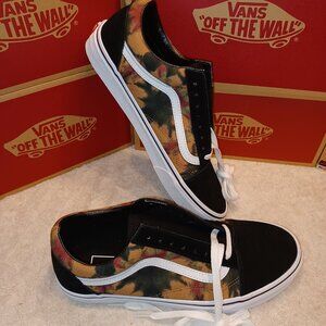 Vans Men's 11 Old Skool Woodland Camo Green Black White VN0A38G1NRA